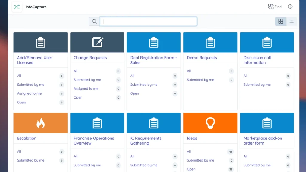 Claromentis InfoCapture forms automating requests, approvals and registrations